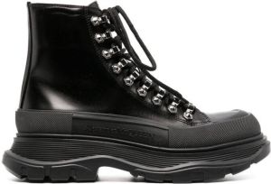 Alexander McQueen Tread Slick oversized-sole ankle boots Black