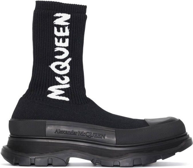 Alexander McQueen Tread sock-style boots Black
