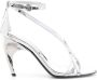 Alexander McQueen Twisted Armadillo 95mm patent sandals Silver - Thumbnail 1