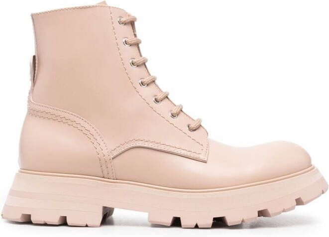 Alexander McQueen Wander lace-up boots Pink