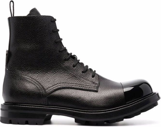 Alexander McQueen Wander lace-up leather boots Black