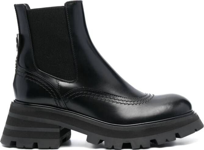Alexander McQueen Wander leather Chelsea boots Black