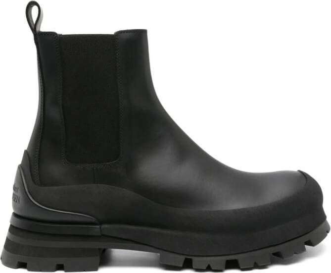 Alexander McQueen Wander leather chelsea boots Black