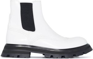 Alexander McQueen Wander leather Chelsea boots White