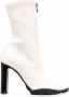 Alexander McQueen zip-up heeled leather boots White - Thumbnail 1