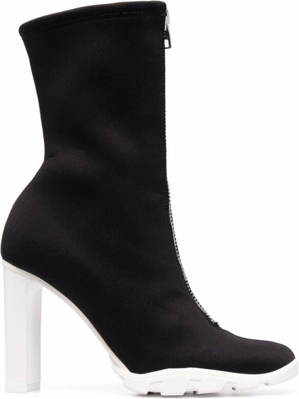 Alexander McQueen zip-up sock-style boots Black