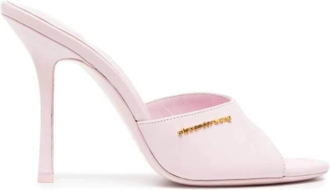 Alexander Wang 110mm open-toe leather mules Pink