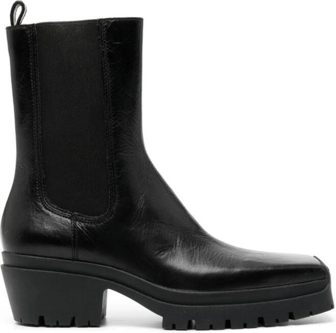 Alexander Wang 55mm square-toe leather boots Black