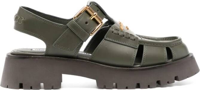 Alexander Wang Carter caged leather sandals Green