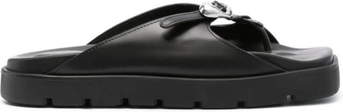 Alexander Wang Dome logo-buckle sandals Black