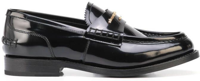 Alexander Wang embossed-logo loafers Black