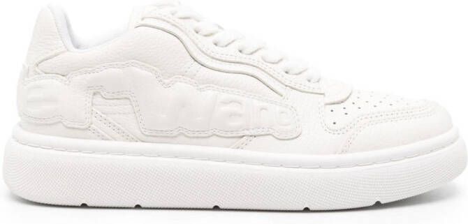 Alexander Wang logo-embossed leather sneakers White
