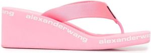 Alexander Wang logo-print edge flip flops Pink