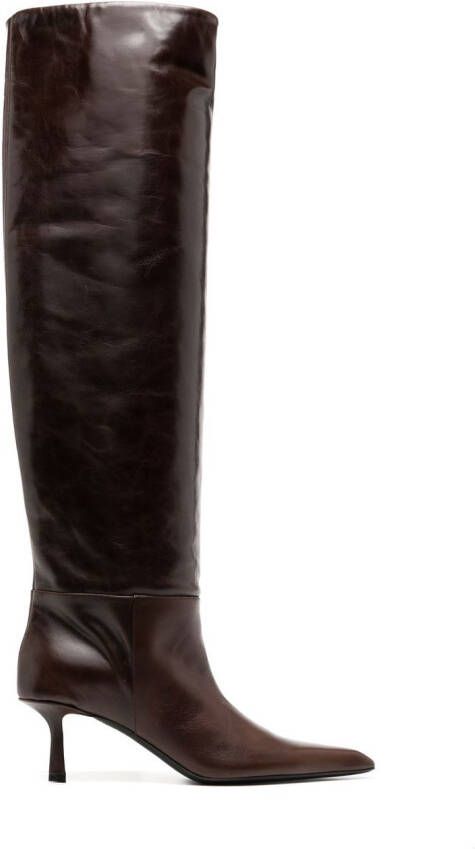Alexander Wang pointed-toe knee-high boots Brown