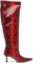 Alexander Wang Viola snake-print leather boots Red - Thumbnail 1