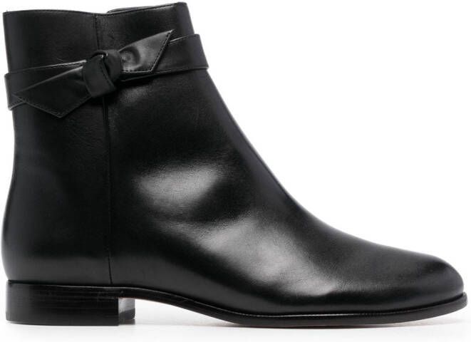 Alexandre Birman 20mm knot-detailing leather boots Black