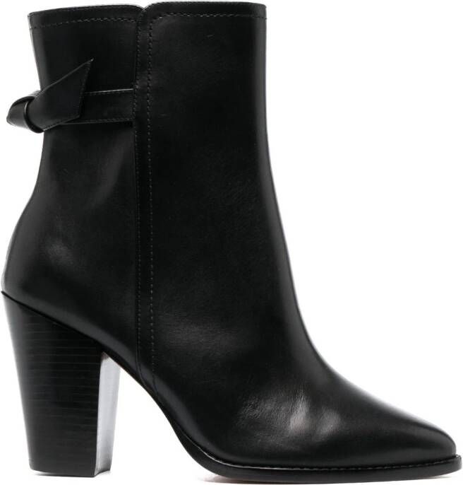 Alexandre Birman 95mm pointed-toe leather ankle boots Black