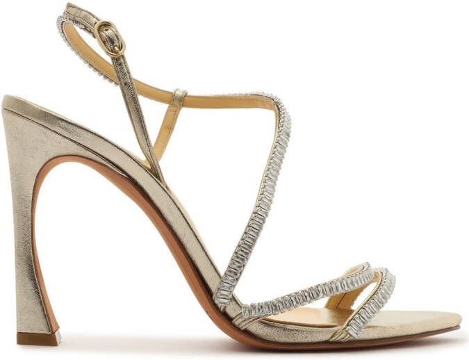 Alexandre Birman Alana Zircone high-heel sandals Gold