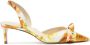 Alexandre Birman Clarita 60mm floral-print slingback sandals Yellow - Thumbnail 1