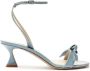 Alexandre Birman Clarita Bell 60mm patent leather sandals Blue - Thumbnail 1