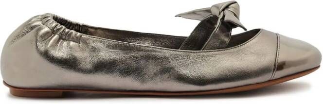 Alexandre Birman Clarita leather ballerina shoes Silver