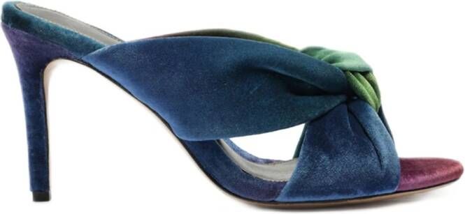 Alexandre Birman Kacey 85 velvet sandals Blue