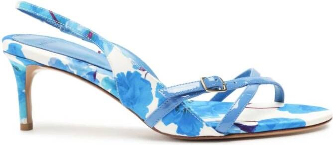 Alexandre Birman Maia 60mm floral-print sandals Blue