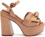 Alexandre Birman Maxi Clarita Raffia 120mm platform sandals Brown - Thumbnail 1