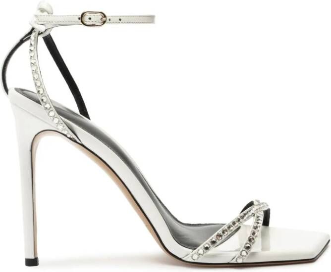 Alexandre Birman Skye 100mm crystal-embellished sandals White