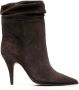 Alexandre Birman slouch potted-toe suede boots Brown - Thumbnail 1