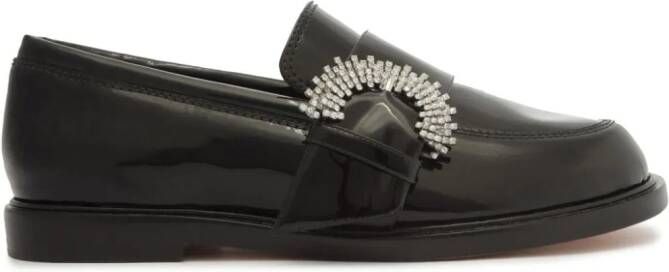 Alexandre Birman Veronika Swarovski Crystal loafers Black