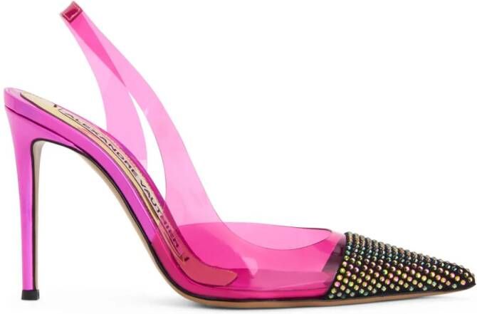 Alexandre Vauthier 105mm crystal-embellished pumps Pink