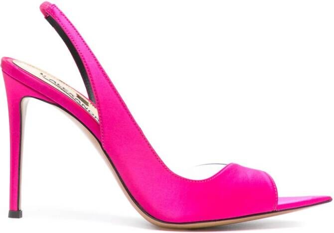 Alexandre Vauthier 105mm panelled satin sandals Pink