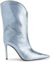 Alexandre Vauthier 105mm pointed-toe leather boots Blue - Thumbnail 1