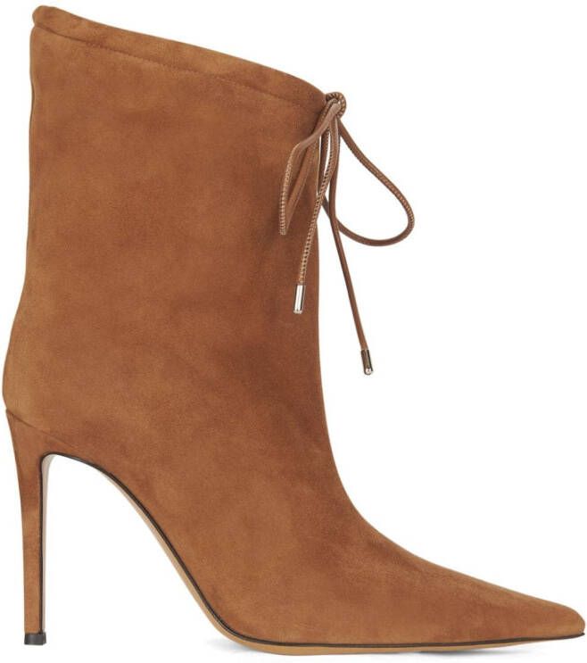 Alexandre Vauthier 105mm pointed-toe suede boots Neutrals