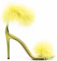 Alexandre Vauthier 110mm feather-straps sandals Green - Thumbnail 1