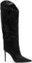 Alexandre Vauthier 110mm sequin knee-high boots Black - Thumbnail 1