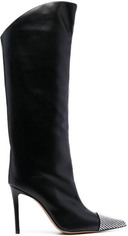 Alexandre Vauthier 115mm crystal-embellished boots Black