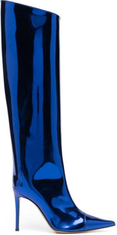 Alexandre Vauthier Alex 100mm knee-high boots Blue