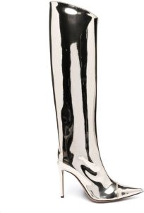 Alexandre Vauthier Alex 105mm metallic knee-high boots Gold