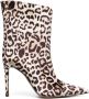 Alexandre Vauthier Alex velvet leopard-print boots Brown - Thumbnail 1