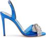 Alexandre Vauthier crystal-embellished bow 105mm sandals Blue - Thumbnail 1