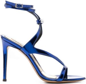 Alexandre Vauthier crystal-embellished leather sandals Blue