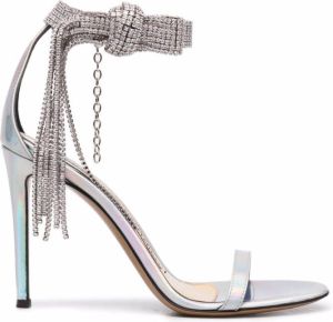 Alexandre Vauthier Diana 100mm crystal-embellished sandals Silver
