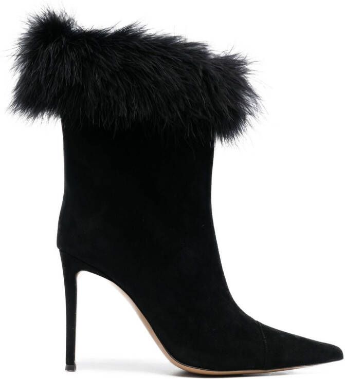 Alexandre Vauthier fur-trim boots Black