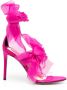 Alexandre Vauthier Jacqueline organza leather sandals Pink - Thumbnail 1