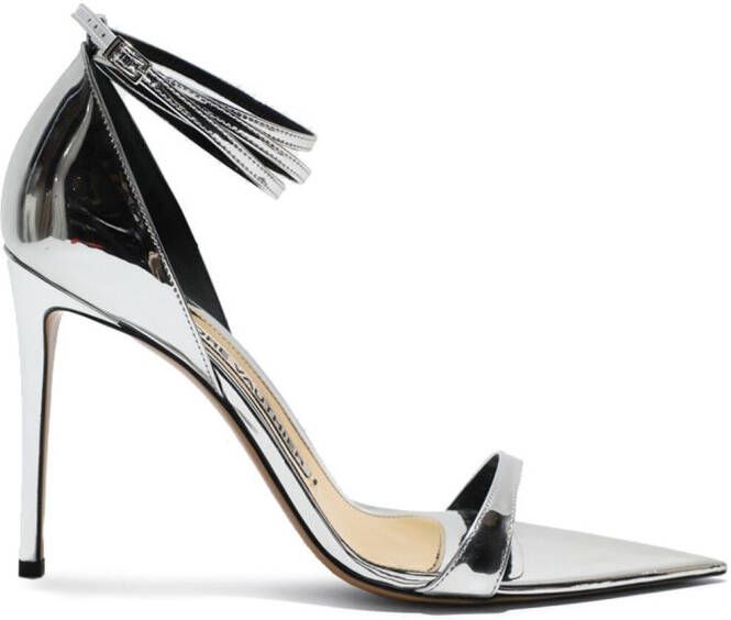 Alexandre Vauthier metallic-leather sandals Silver