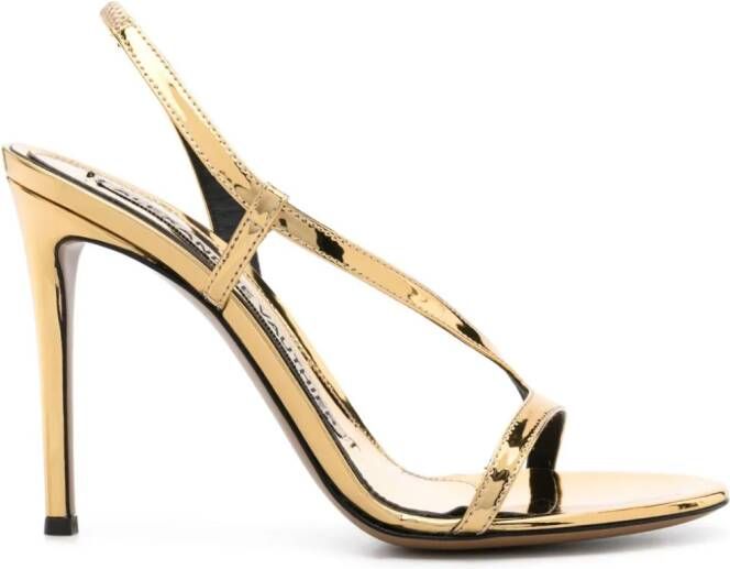 Alexandre Vauthier metallic slingback sandals Gold