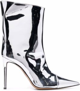 Alexandre Vauthier pointed-toe 105mm ankle boots Silver