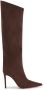 Alexandre Vauthier pointed-toe 105mm cotton boots Brown - Thumbnail 1